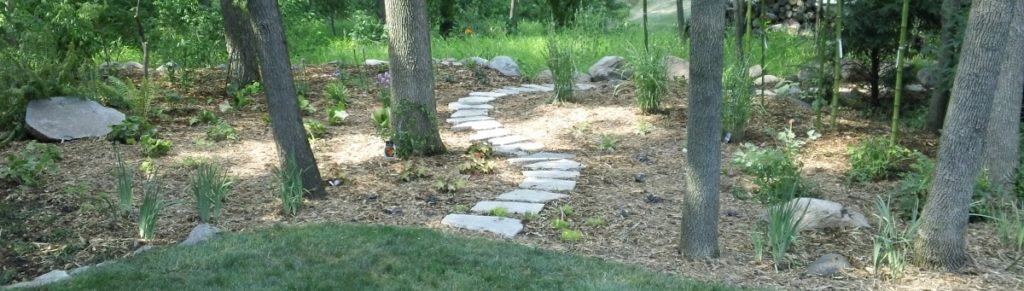 stepping stones through the bed